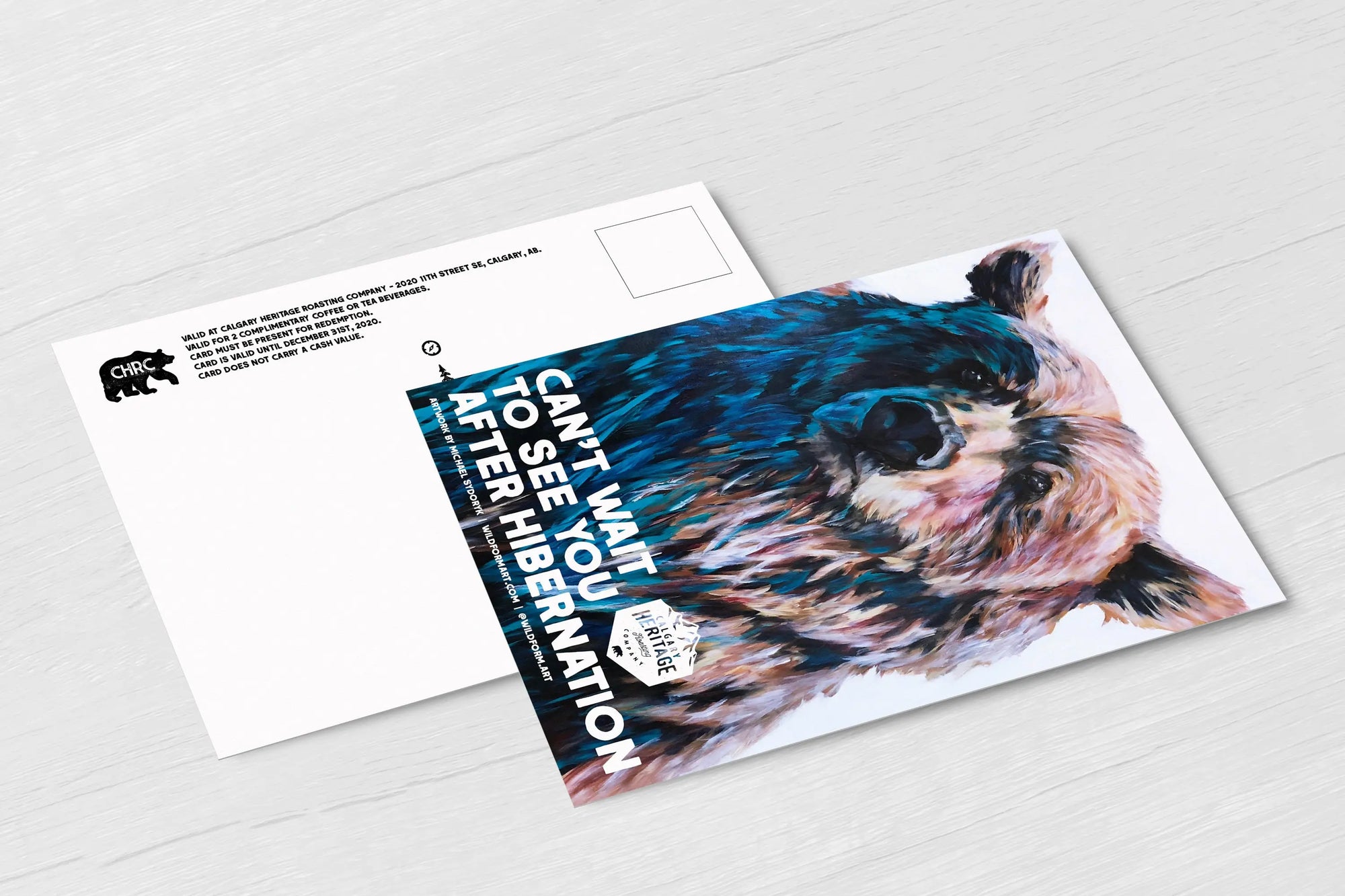 Hibernation Post Card Calgary Heritage Roasting Company